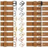 moVear Prestige C1 22mm Uhrenarmband aus Leder | Hellbraun, Hellbraun Nähte [Größen XS-XXL und Schnalle zur Auswahl]