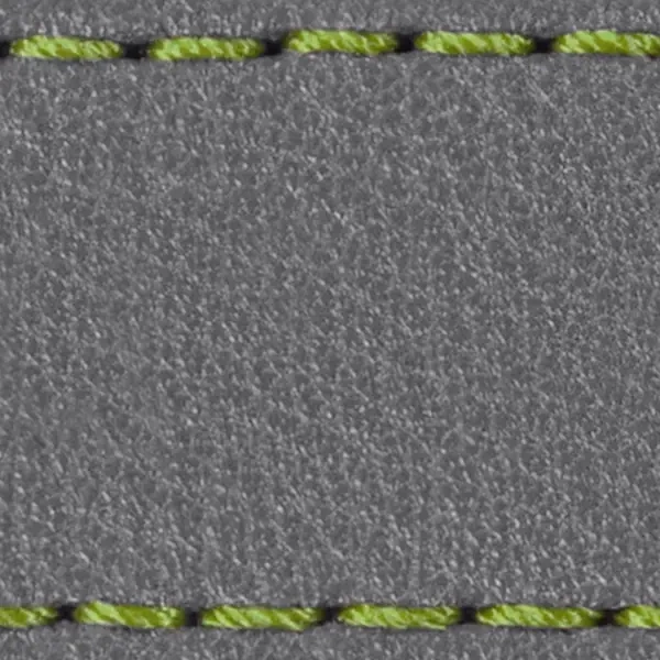 Gurt C1 26mm | Grau / Limette Thread | Lederteile ohne Schnalle