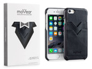 moVear backCover S+ Lederrückseite Cover für Apple iPhone 6 / 6s | Glatte Leder-Hülle, Schwarz