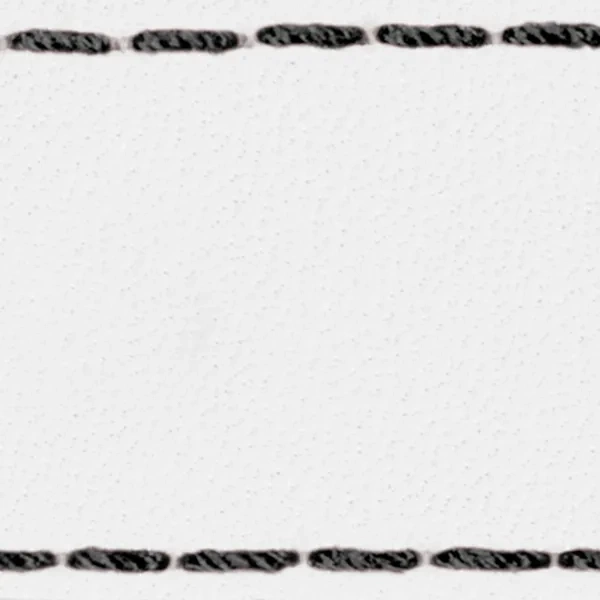 Uhrenarmbandpolster W1 22mm | Weiß / Schwarz Faden