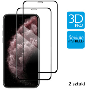 2 pcs. | moVear flexible mSHIELD 3D PRO for Apple iPhone 11 Pro Max / Xs MAX (6.5"). Armored hybrid glass.