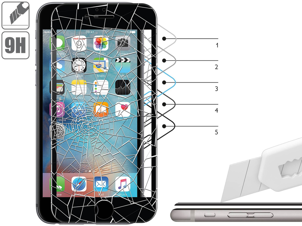 moVear GLASS mSHIELD 3D PRO für Apple iPhone 6 Plus / 6s Plus (5.5") (Vollbildschutz)