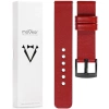 moVear Prestige S1 22mm Leather strap for Garmin Vivoactive 4, Venu 3/2 Scarlet red [sizes XS-XXL and buckle to choose from]