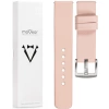 moVear Prestige S1 20mm Lederarmband für Garmin Vivoactive 5/3, Vivomove 3, Venu 2 Fleisch rosa [Schließe nach Wahl]