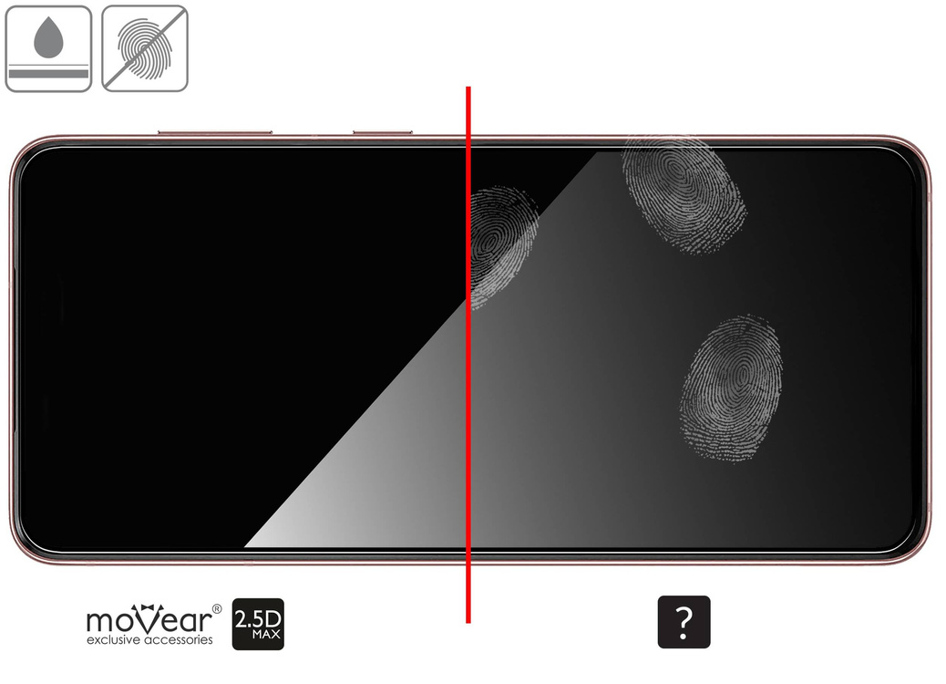 2 pcs. | moVear GLASS mSHIELD 2.5D MAX for Samsung Galaxy S21 (6.2") (case friendly)