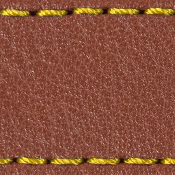 Watch strap pad W1 20mm | Brown / Yellow thread