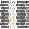moVear Prestige C1 22mm Grau Lederarmband für Apple Watch 10 / 9 / 8 / 7 / 6 / 5 / 4 / SE (42/41/40mm) | Grau Nähte [Größen XS-XXL und Schnalle zur Auswahl]
