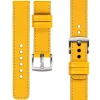 moVear Prestige C1 20mm Yellow Leather strap for Samsung Galaxy Watch 7 / 6 / 5 / 4 / 3 & Pro / FE / Classic / Active | Yellow stitching [sizes XS-XXL and buckle to choose from]