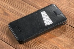 moVear pocketCase C+ Einschubtasche aus Leder für Smartfon rozmiar S (ok 141 x 68 x 8mm) | Glattleder (Schwarz)