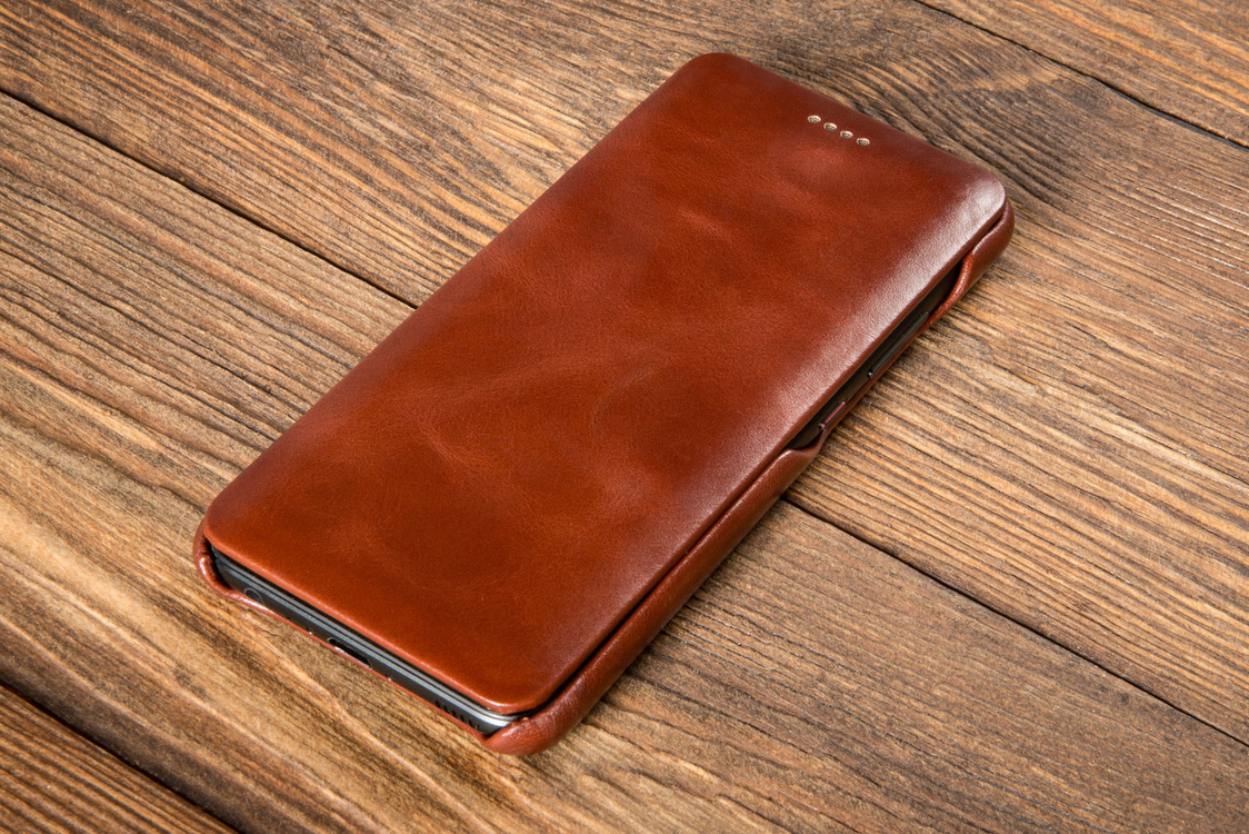 moVear flipSide S Leather Case for Huawei P10 | Vintage, Brown