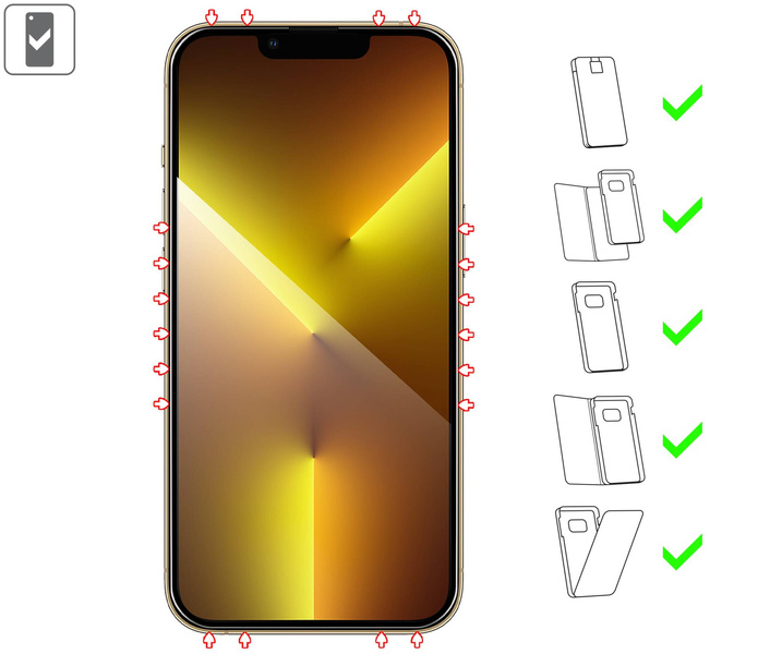 2 Stk. | moVear mBOX GLASS mSHIELD 3D PRO für Apple iPhone 16e / 14 / 13 / 13 Pro (6.1") (einfache Installation)