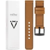 moVear Prestige C1 26mm Uhrenarmband aus Leder | Hellbraun, Hellbraun Nähte [Größen XS-XXL und Schnalle zur Auswahl]