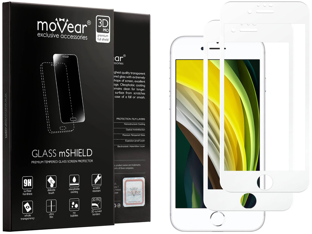 2 Stk. | moVear GLASS mSHIELD 3D PRO MATT für Apple iPhone 6 / 6s (4.7") | (Antireflex)