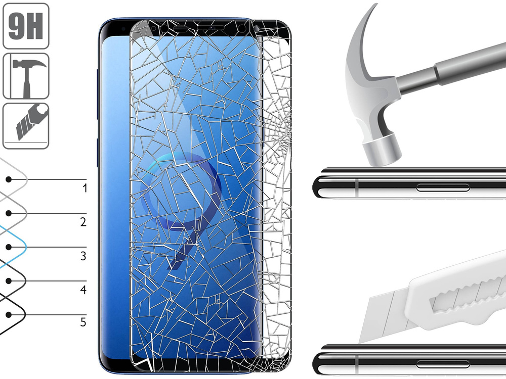 moVear GLASS mSHIELD 3D für Samsung Galaxy S9 (5.8") (Vollbildschutz)