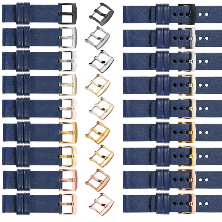 moVear Prestige S1 22mm Leather strap for Xiaomi Watch S1 / Mi Watch / Amzfit Navy blue [sizes XS-XXL and buckle to choose from]