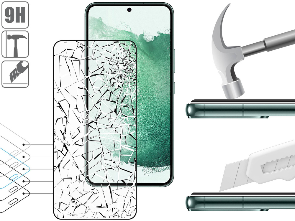 2 Stk. | moVear GLASS mSHIELD 2.5D MAX für Samsung Galaxy S22+ (Plus) (6.6") (Handyhülle freundlich)