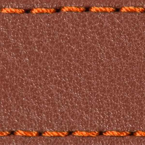Gurt C1 20mm | Braun / Dunkelorange Thread | Lederteile ohne Schnalle