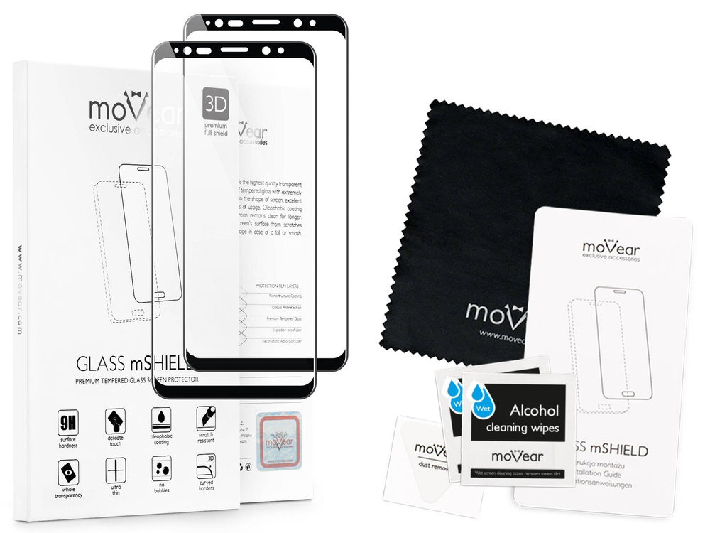 2 Stk. | moVear GLASS mSHIELD 3D für Samsung Galaxy S9 (5.8") (Vollbildschutz)