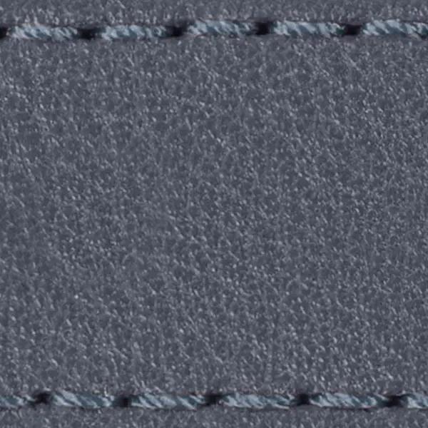 Gurt C1 21mm | Stahlgrau / Stahlgrau Thread | Lederteile ohne Schnalle