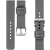 moVear Prestige S1 21mm Uhrenarmband aus Leder | Grau [Größen XS-XXL und Schnalle zur Auswahl]