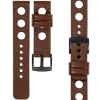 moVear Prestige R1 20mm Dark brown Leather strap for Garmin Vivoactive 5/3, Vivomove 3, Venu 2 | Dark brown stitching [sizes XS-XXL and buckle to choose from]