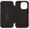 moVear flipSide 4S Ledertasche für Apple iPhone 14 Pro Max (6.7") | Glatte Leder, Handy Hülle book type (Schwarz)