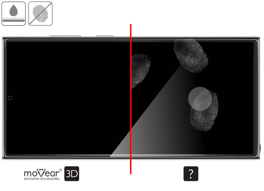 moVear GLASS mSHIELD 3D für Samsung Galaxy S23 Ultra (6.8") (Vollbildschutz)
