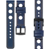 moVear Prestige R1 20mm Uhrenarmband aus Leder | Navy blau, Navy blau Nähte [Größen XS-XXL und Schnalle zur Auswahl]