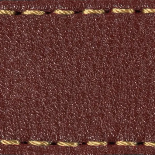 Gurt C1 24mm | Rotbraun / Gold Thread | Lederteile ohne Schnalle