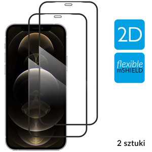 2 pcs. | moVear flexible mSHIELD 2D for Apple iPhone 12 Pro Max (6.7"). Armored hybrid glass.