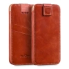 moVear pocketCase C+ Slide in leather Bag Pouch for Samsung rozmiar L (ok 160 x 79 x 8mm) | Vintage leather (Brown)