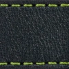 Strap C1 22mm | Black / Lime thread | Leather parts without buckle