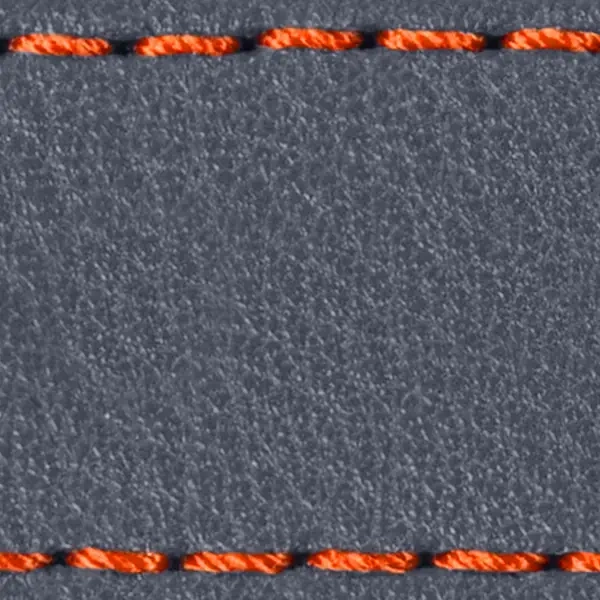 Strap C1 26mm | Steel gray / Dark Orange thread | Leather parts without buckle