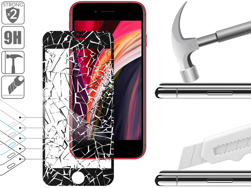 moVear GLASS mSHIELD 2.5D MAX für Apple iPhone 6 / 6s (4.7") (Handyhülle freundlich)