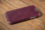 moVear flipDown C Leder-Hülle für Apple iPhone 6 / 6s | Vintage Ledercase, Violett