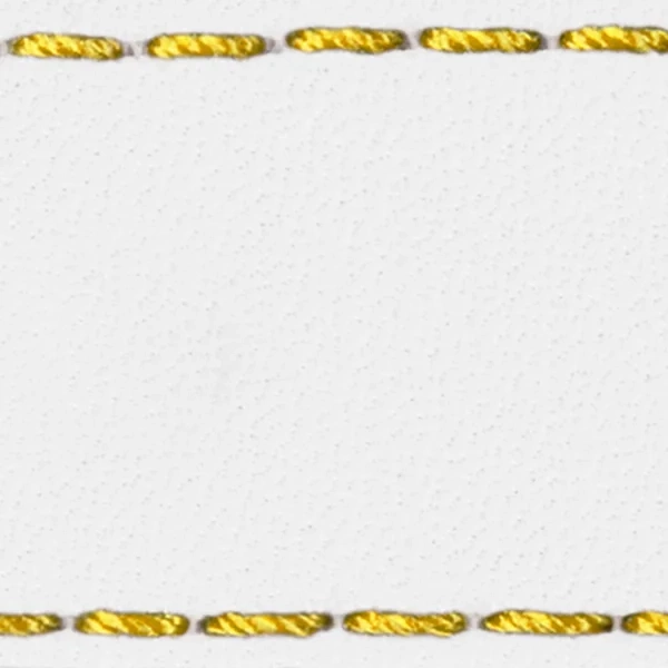 Strap C1 23mm | White / Yellow thread | Leather parts without buckle
