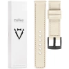 moVear Prestige C1 22mm Nude Lederarmband für Garmin Vivoactive 4, Venu 3/2 | Nude Nähte [Größen XS-XXL und Schnalle zur Auswahl]