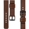 moVear Prestige C1 22mm Dark brown Leather strap for Samsung Galaxy Watch 3 (45mm) / Watch (46mm) / Gear S3 | Dark brown stitching [sizes XS-XXL and buckle to choose from]