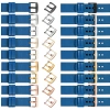 moVear Prestige S1 18mm Lederarmband für Garmin Vivoactive 4S, Venu 3S/2S, Vívomove 3S Blau [Schließe nach Wahl]