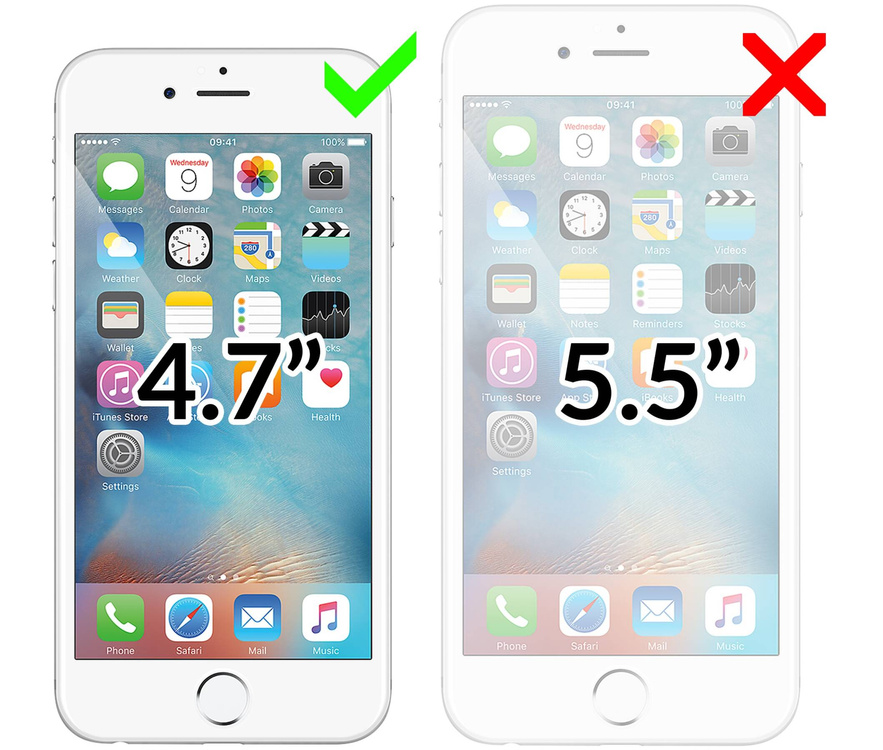 2 pcs. | moVear GLASS mSHIELD 3D PRO for Apple iPhone 6 / 6s (4.7") (full screen protection)