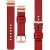 moVear Prestige S1 Lederarmband für Garmin QuickFit 20mm (Fenix / Instinct - 43/42/40mm) Scharlachrot [Schließe nach Wahl]