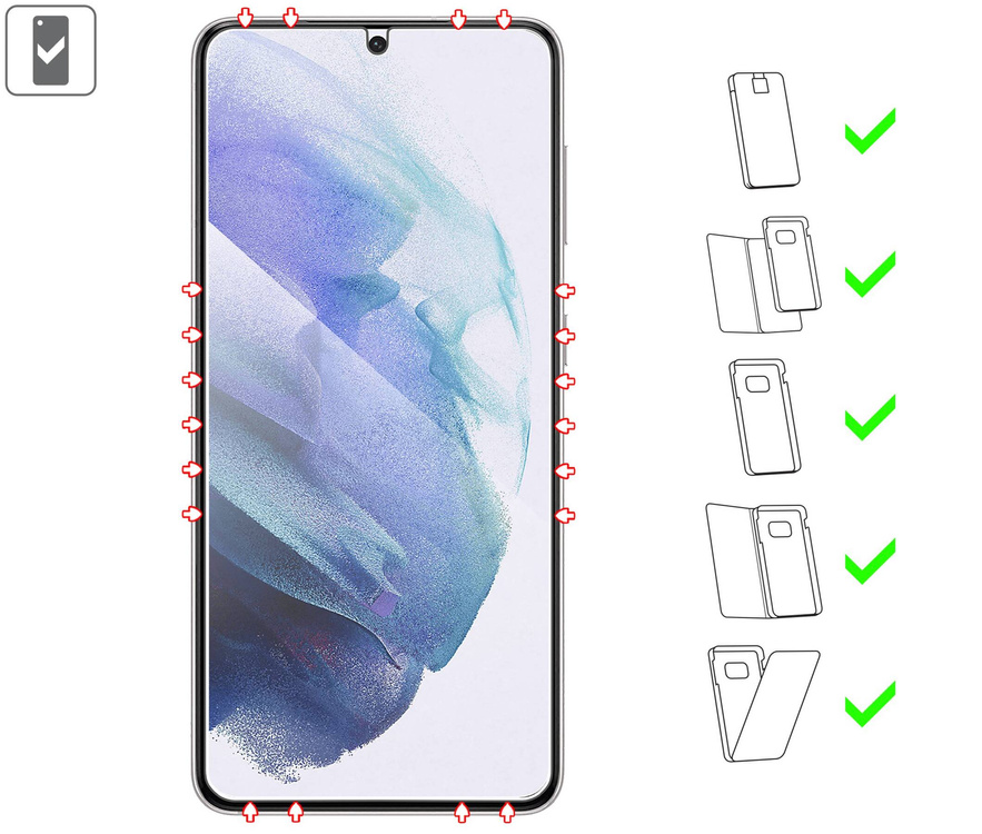 moVear GLASS mSHIELD 2.5D for Samsung Galaxy S21 (6.2") (case friendly)