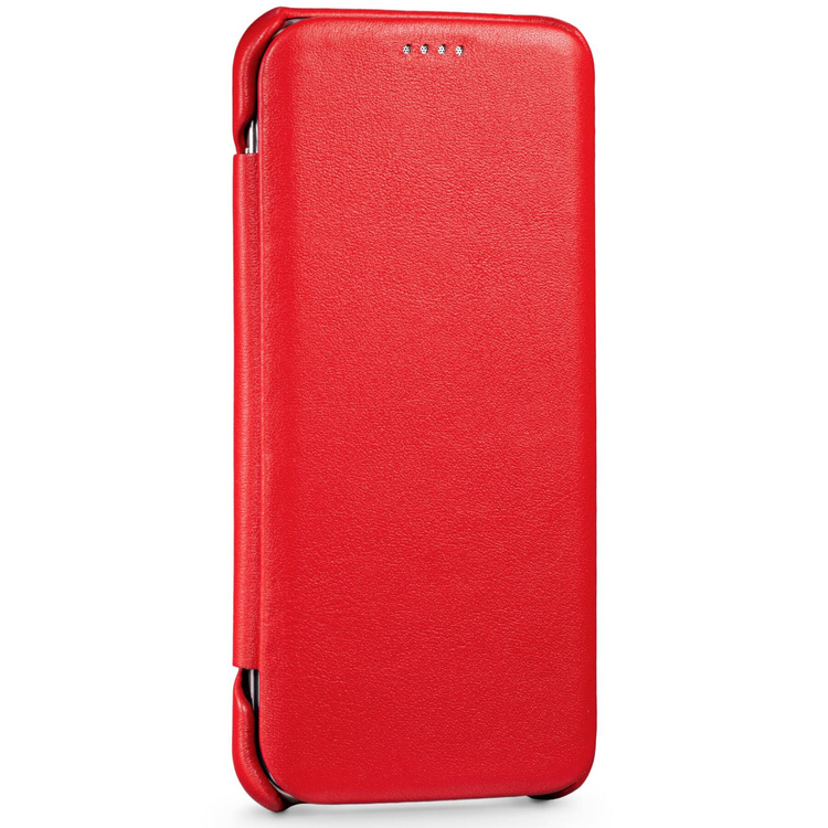moVear flipSide S Leather slim case for Samsung Galaxy S7 edge (5.5") | Nappa leather (Red)