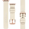 moVear Prestige S1 20mm Lederarmband für Apple Watch 10 / 9 / 8 / 7 / 6 / 5 / 4 / SE (42/41/40mm) Nude [Adapter und Schnalle zur Auswahl]