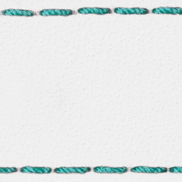 Strap C1 20mm | White / Turquoise thread | Leather parts without buckle