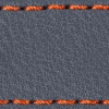 Strap C1 24mm | Steel gray / Dark Orange thread | Leather parts without buckle