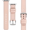 moVear Prestige C1 24mm Fleisch rosa Lederarmband für Apple Watch 10 / 9 / 8 / 7 / 6 / 5 / 4 / SE (46/45/44mm) & Ultra (49mm) | Fleisch rosa Nähte [Größen XS-XXL und Schnalle zur Auswahl]