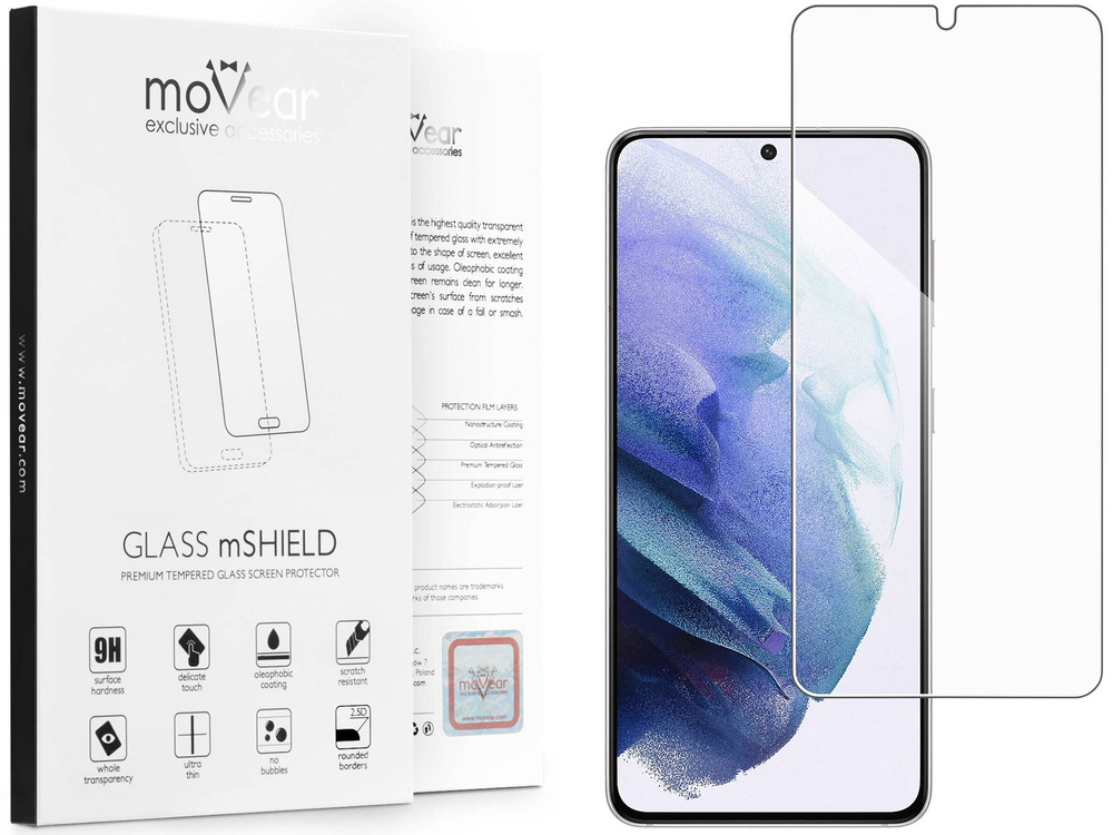 moVear GLASS mSHIELD 2.5D für Samsung Galaxy S21 (6.2") (Handyhülle freundlich)