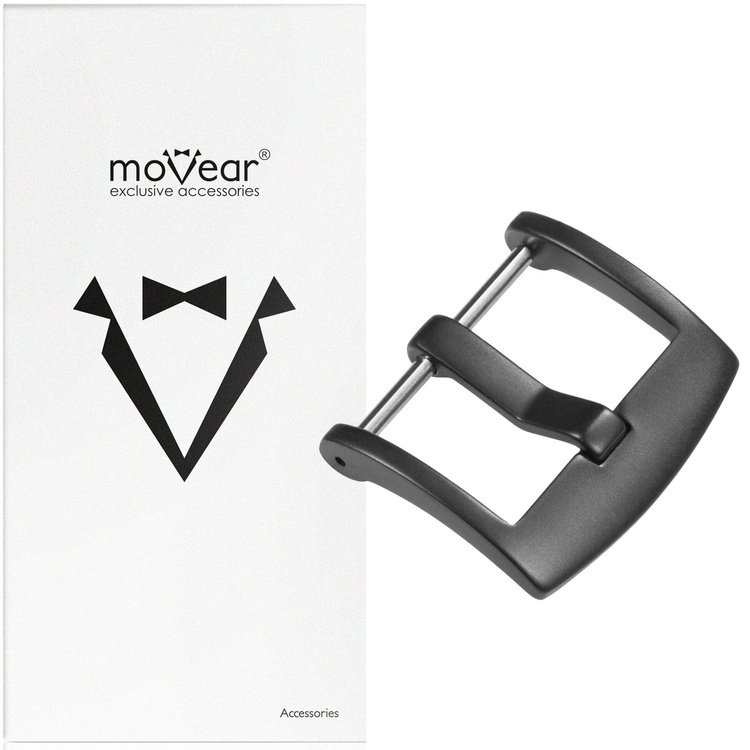 moVear Buckle U1 - 22mm | Watch strap buckle | 304L stainless steel PVD Black matte