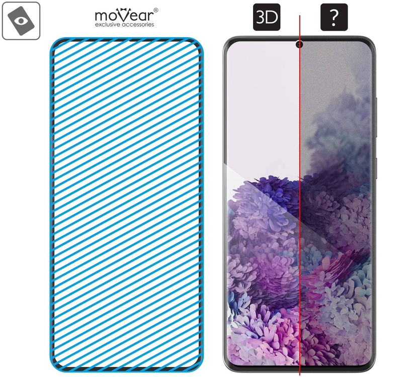 2 Stk. | moVear GLASS mSHIELD 3D für Samsung Galaxy S20 (6.2") (Vollbildschutz)
